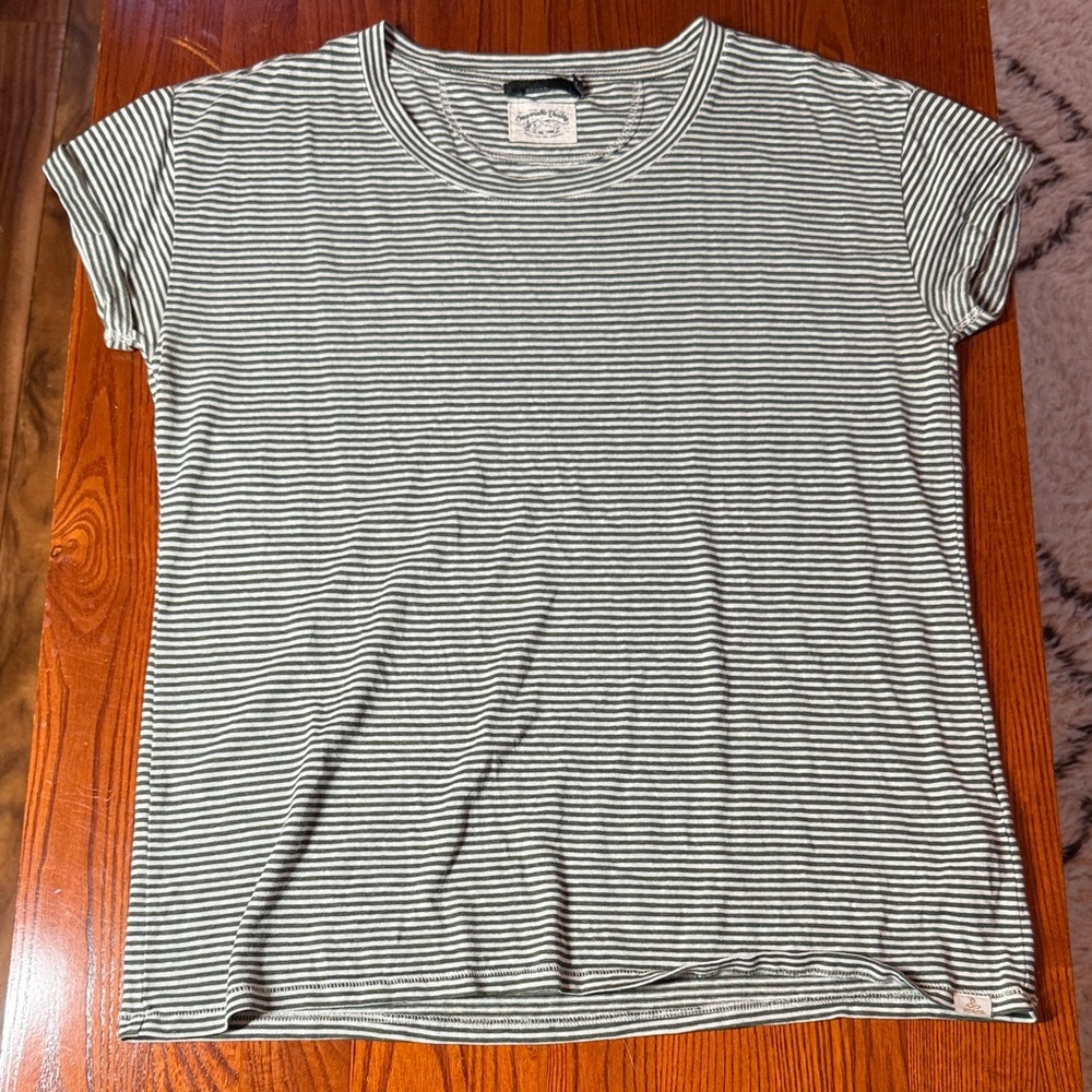 Prana Cozy Up Striped Short Sleeve Crew made with hemp